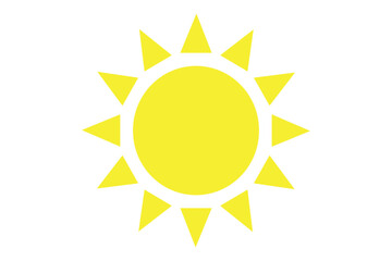 sunny sun sunlight solar heat weather flat icon symbol vector