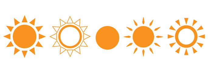 
Sun with Rays Icon Vector Illustration
