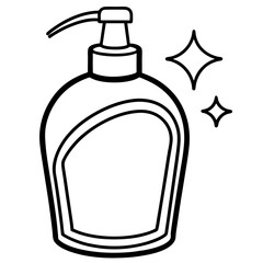 Lotion line art vector