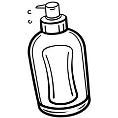 Lotion line art vector