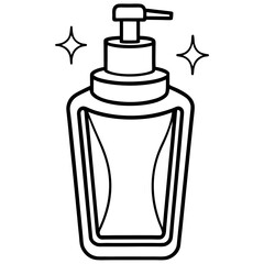 Lotion line art vector