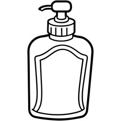 Lotion line art vector