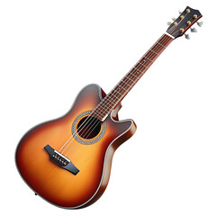 Obraz premium acoustic guitar isolated on white