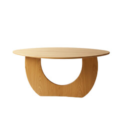 Unique Modern Coffee Table Arc Design Light Wood Finish