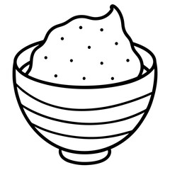 Lemon Sorbet line art vector