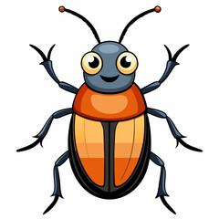 vector illustration of cartoon bug