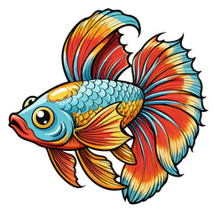 Fototapeta premium vector illustration of a fish