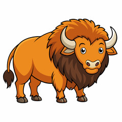 vector illustration of cartoon lion