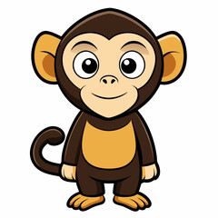 monkey illustration in white background
