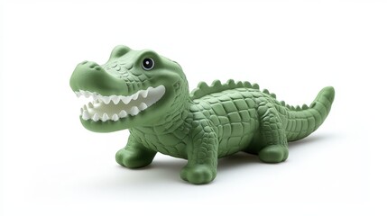 Realistic Green Crocodile Figurine for Animal Lovers and Safari Decoration