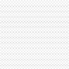 Straight, thin diagonal lines intersect symmetrically to form a fence, lattice or pattern.