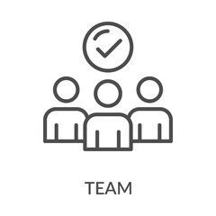 Team Icon Line Style. Design Vector Illustration