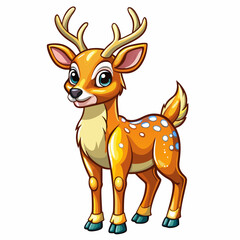 illustration of deer in white background