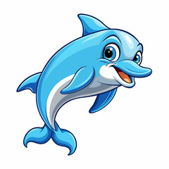 Fototapeta premium dolphin isolated on white background