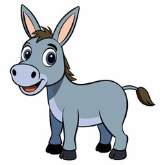 vector illustration of donkey

