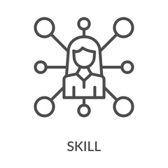 Skill Icon Line Style. Design Vector Illustration