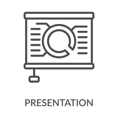 Presentation Icon Line Style. Design Vector Illustration