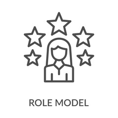 Role Model Icon Line Style. Design Vector Illustration