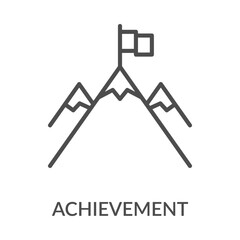 Achievement Icon Line Style. Design Vector Illustration