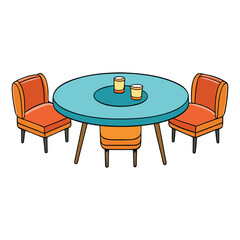 Cozy coffee table with matching chairs, perfect for living rooms or patios. A stylish spot to enjoy coffee, chat, or read, adding warmth and function to your space.
