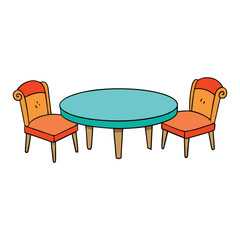 Cozy coffee table with matching chairs, perfect for living rooms or patios. A stylish spot to enjoy coffee, chat, or read, adding warmth and function to your space.
