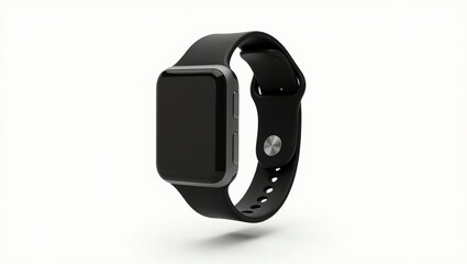 Sleek Black Smartwatch with Silicone Strap Modern Tech Accessory