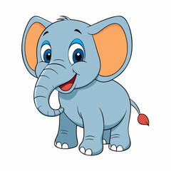 Obraz premium funny elephant cartoon