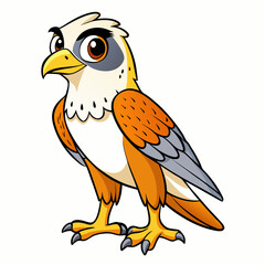eagle cartoon isolated on white