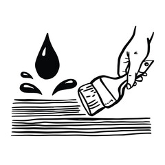 water repellent coating monochrome simple vector