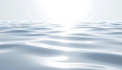 Abstract view of gentle undulating surface with bright and soft light creating minimalist design.