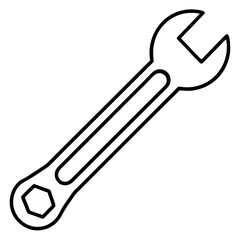 Wrench line art vector