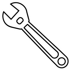 Wrench line art vector