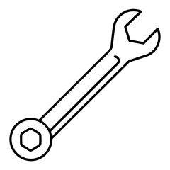 Wrench line art vector