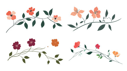 Elegant floral background featuring a variety of blooming flowers in soft and vibrant colors, designed with graceful arrangements and decorative patterns, ideal for invitations, greeting cards,