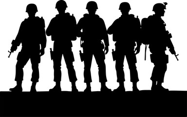 soldiers, military, army, advance, uphill, climb,  vector bundle
