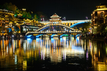 Fenghuang Ancient Town. Located in Fenghuang County. Southwest of HuNan Province, China. Fenghuang...