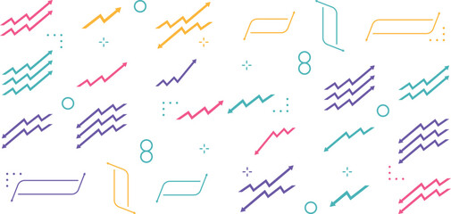 Obraz premium Arrow icon set isolated on white background