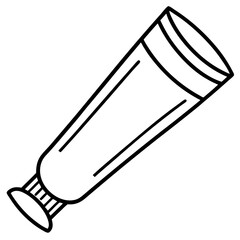 Toothpaste line art vector