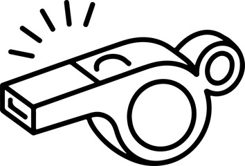 black whistle vector