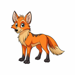 Obraz premium red fox cartoon