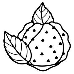 Mint Chocolate Chip line art vector