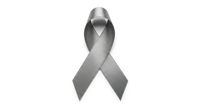 Gray Ribbon Symbol Brain Cancer Awareness Support Hope Advocate Month