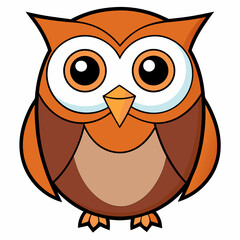 vector illustration of cartoon owl