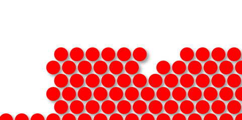 Red tiles wall. round marble textures, ball tiles. Top view pavement circle block red texture with seamless patterns floor background. Air Bubble wrap texture background. Textured Background.