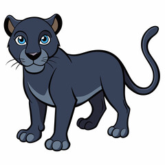 panther in a white background 