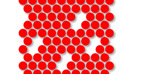 Red tiles wall. round marble textures, ball tiles. Top view pavement circle block red texture with seamless patterns floor background. Air Bubble wrap texture background. Textured Background.