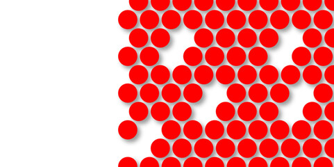 Red tiles wall. round marble textures, ball tiles. Top view pavement circle block red texture with seamless patterns floor background. Air Bubble wrap texture background. Textured Background.