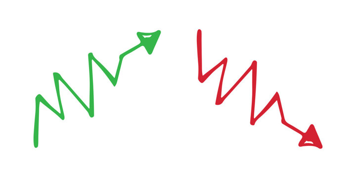 Hand drawn arrow symbol. Business clipart. Single element for design