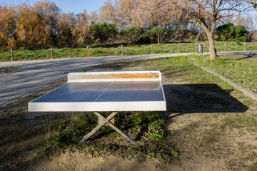 ping pong table in the park