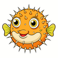 pufferfish cartoon character